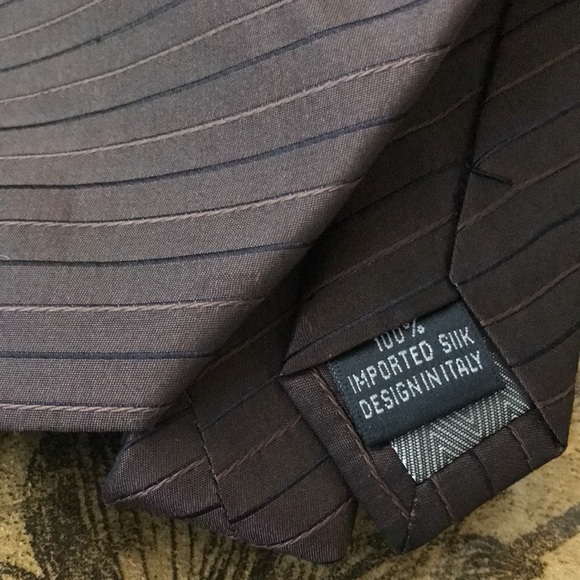 PIACCI UOMO ITALY Bronze Silk Tie - Picture 2 of 8